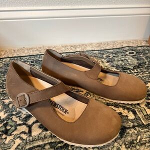 Birkenstock Women's Tan Mary Jane Flats